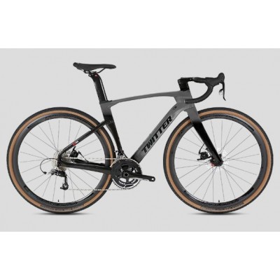 Велосипед TWITTER GRAVEL-V2 карбоновый (серо-черный)